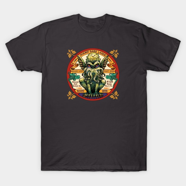 Cosmic Dark Lager T-Shirt by ChetArt